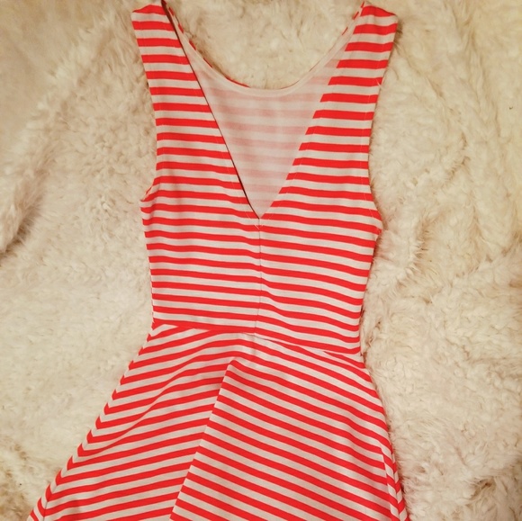 Red Striped Skater Dress - Picture 3 of 3